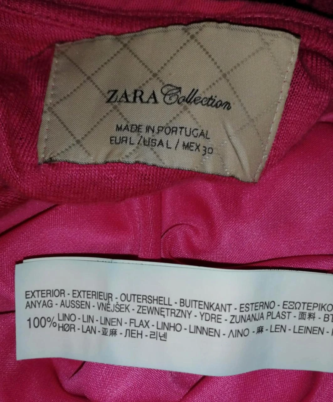 Sleeveless Fuchsia Linen Dress "Zara Collection" – photo 4